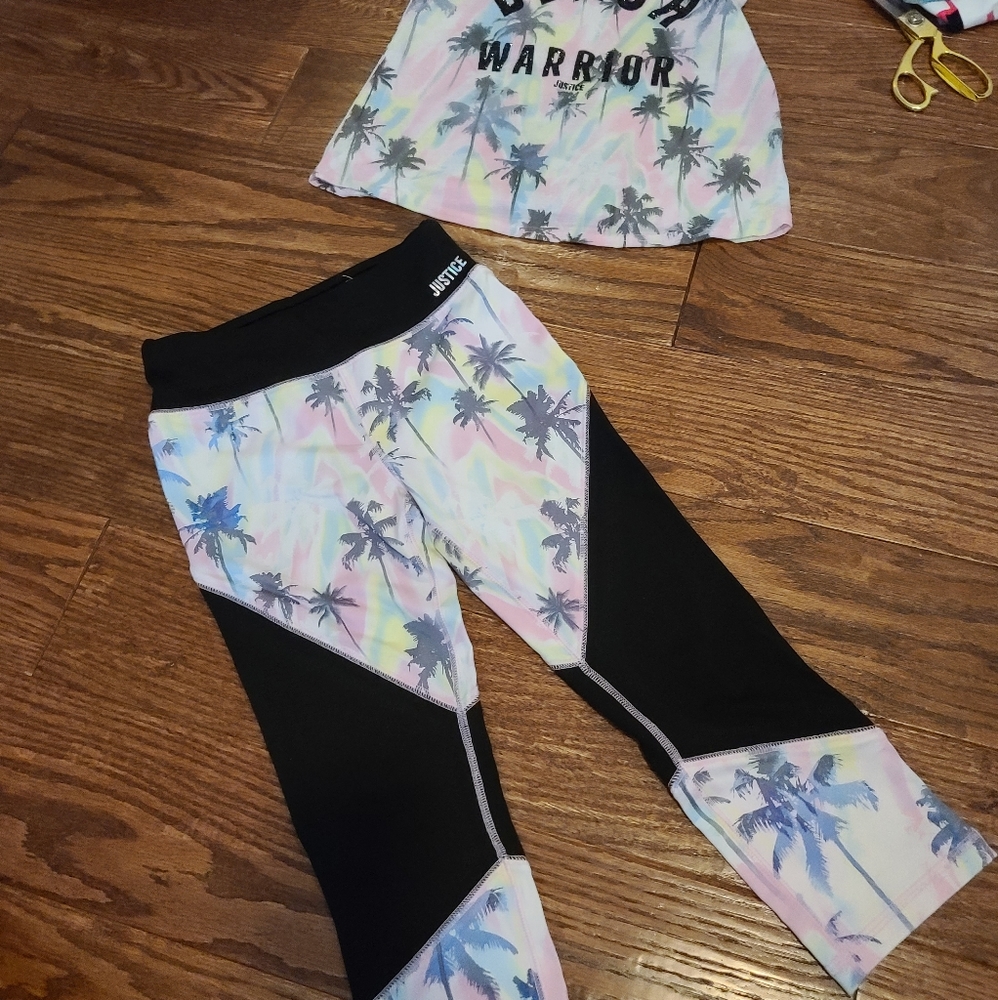 Justice girls Activewear set size 10